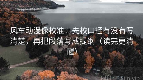 风车动漫像校准：先校口径有没有写清楚，再把段落写成提纲（读完更清醒）
