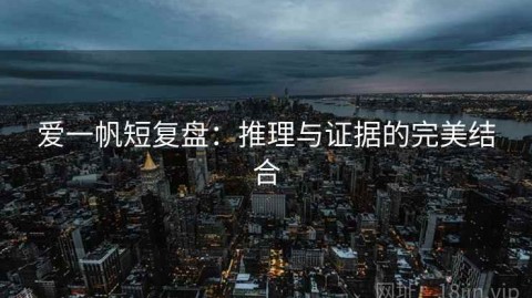 爱一帆短复盘：推理与证据的完美结合