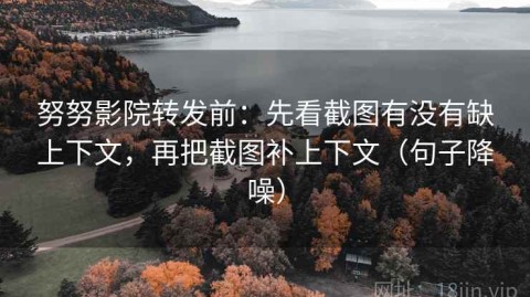 努努影院转发前：先看截图有没有缺上下文，再把截图补上下文（句子降噪）