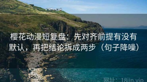 樱花动漫短复盘：先对齐前提有没有默认，再把结论拆成两步（句子降噪）