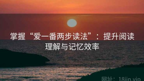 掌握“爱一番两步读法”：提升阅读理解与记忆效率