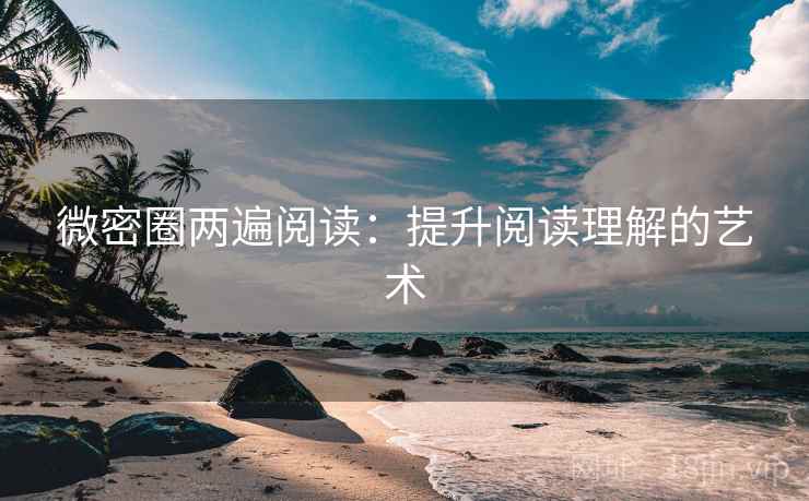 微密圈两遍阅读：提升阅读理解的艺术